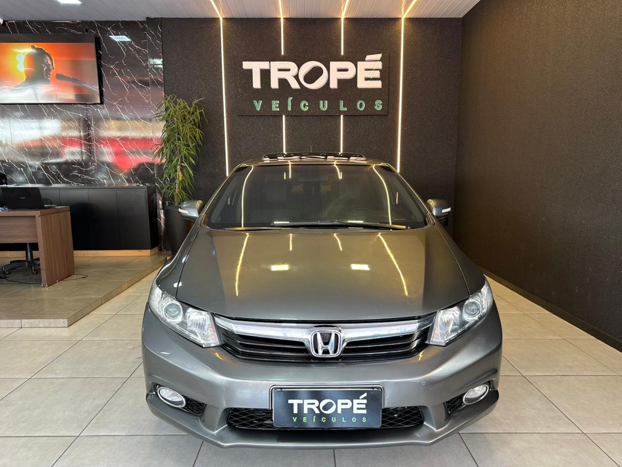 HONDA CIVIC 1.8 EXS FLEX 2012-CINZA (1)