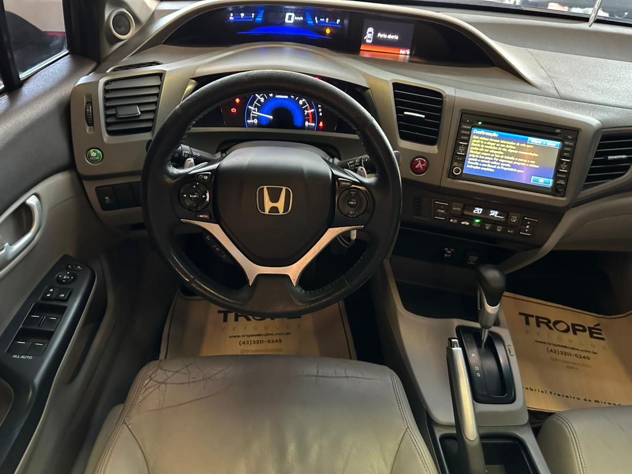 HONDA CIVIC 1.8 EXS FLEX 2012-CINZA (11)
