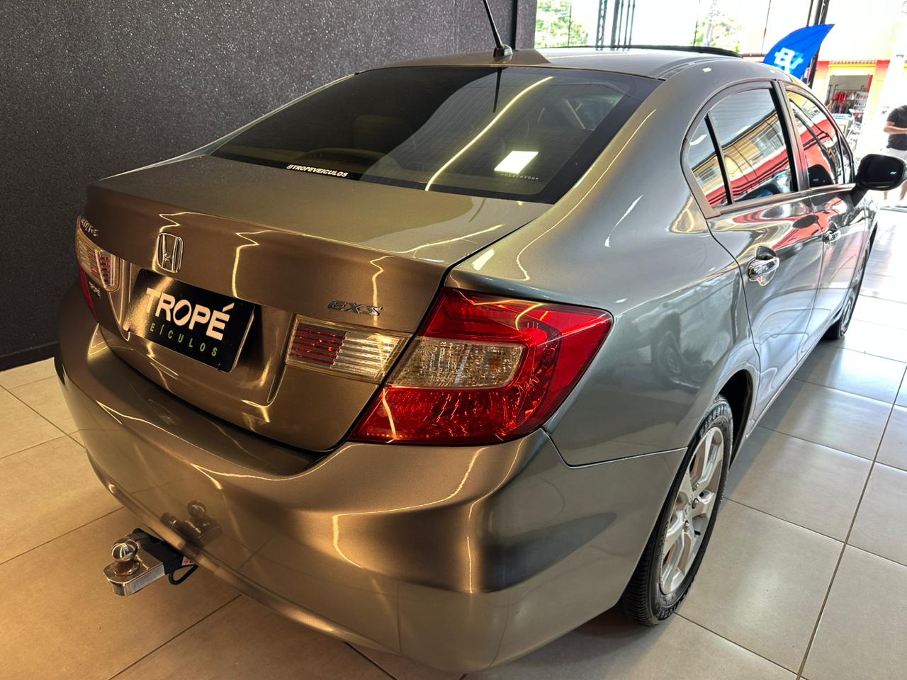 HONDA CIVIC 1.8 EXS FLEX 2012-CINZA (8)